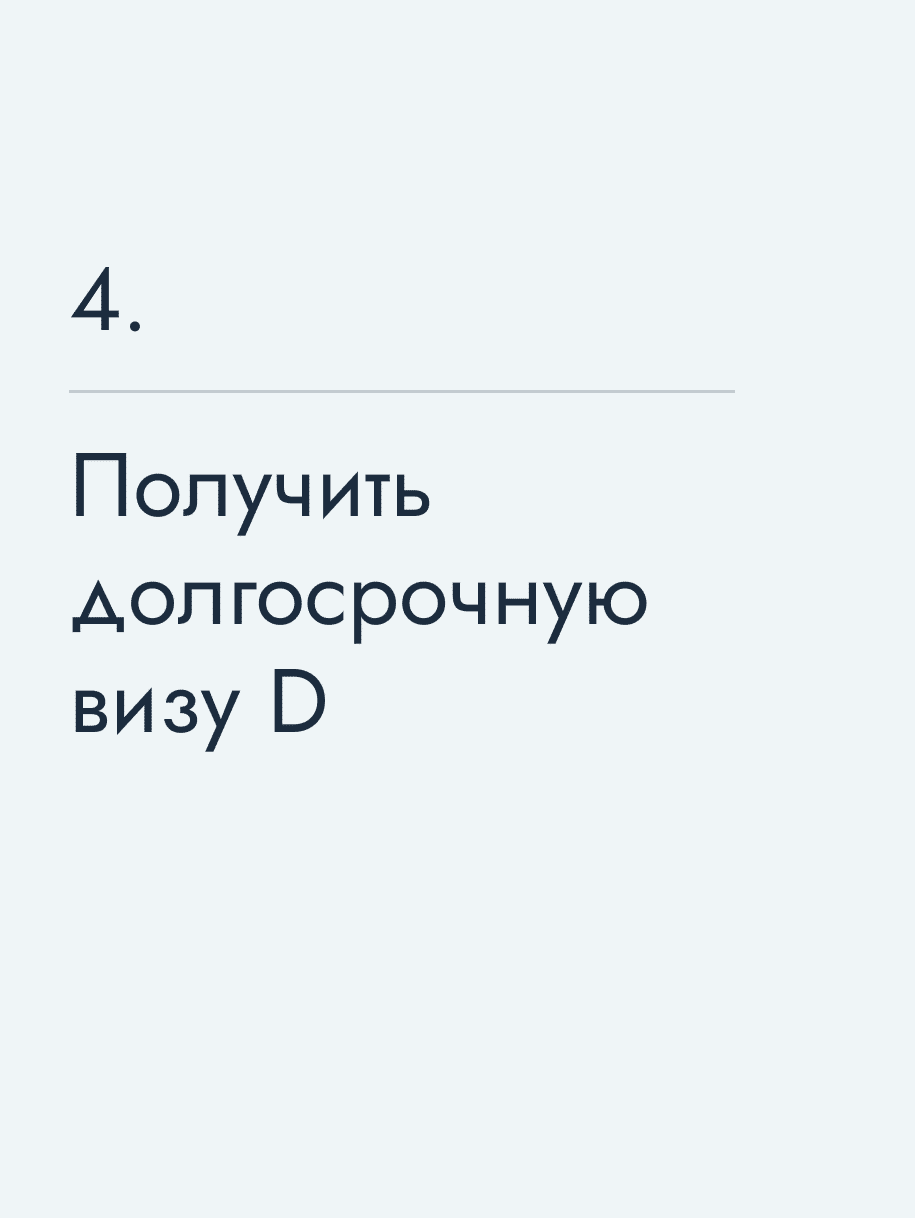 Получить долгосрочную визу D