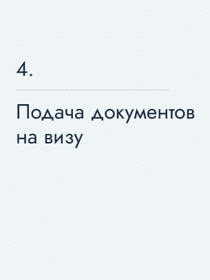 Подача документов на визу