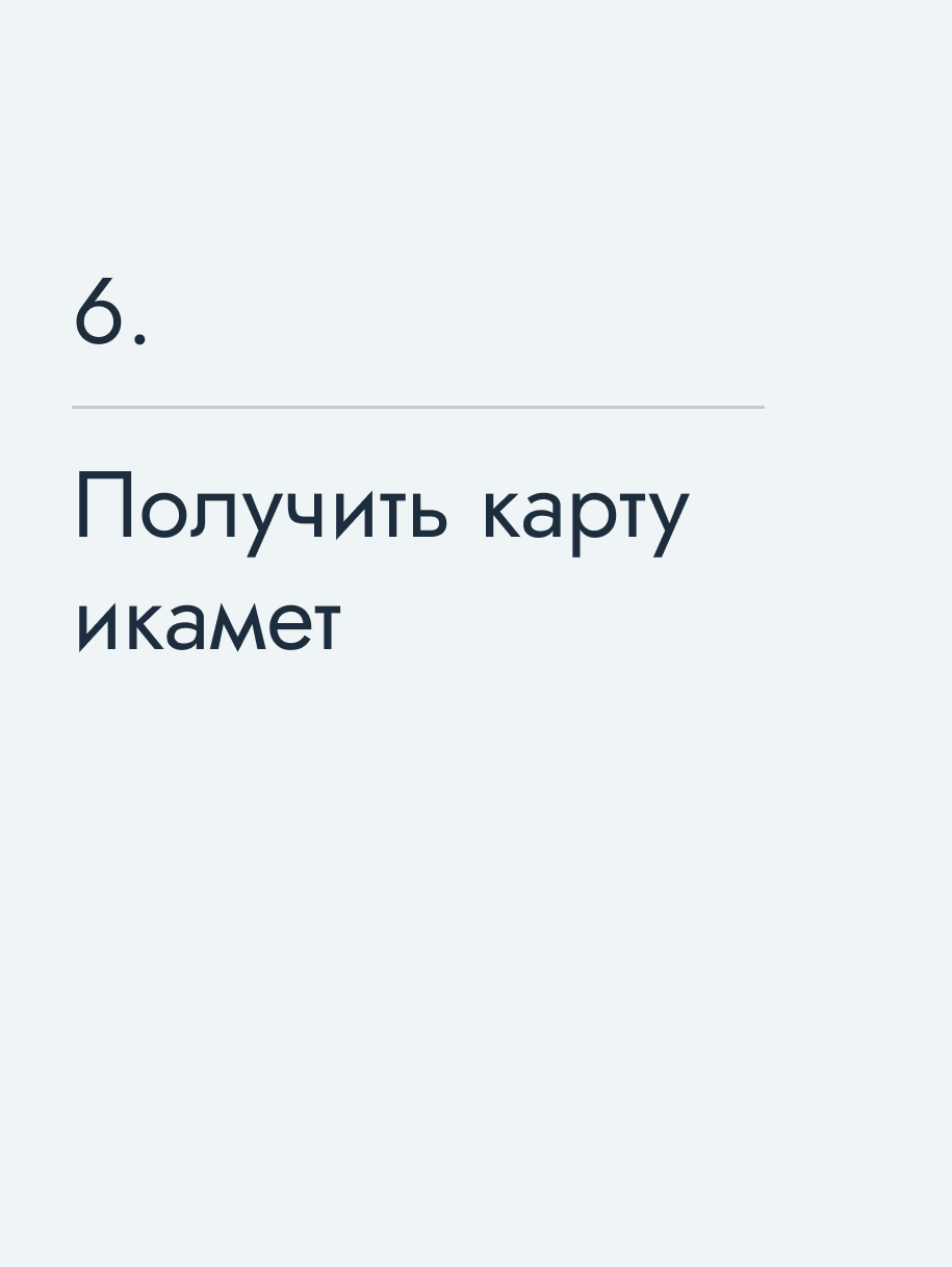 Получить карту икамет