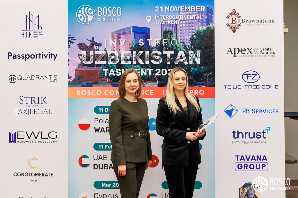 Yulia Veremeva and Elena Klimovskaya represent Passportivity at InvestPro Tashkent 2024